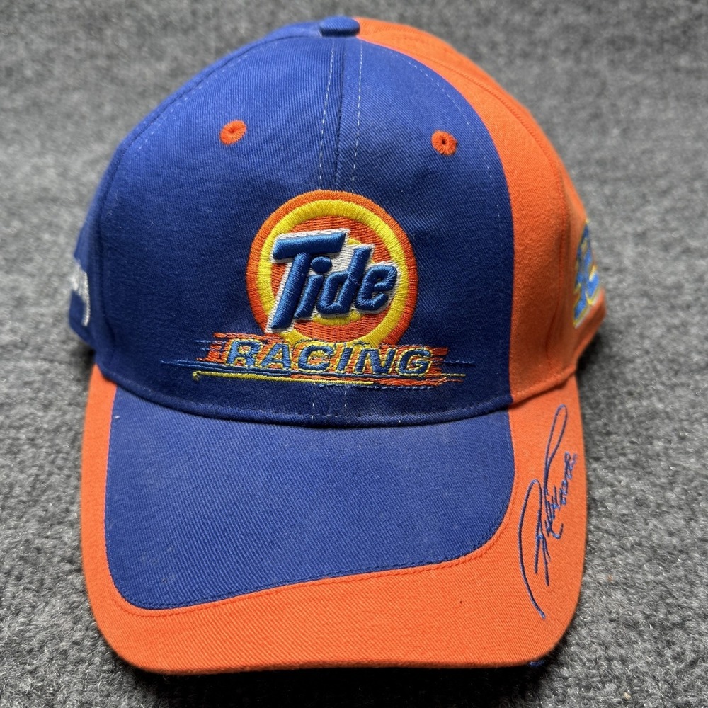 Ricky Craven 32 Tide Racing Stylemaster Hat Men OSFA Blue Orange NASCAR Snapback
